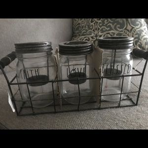 Rae Dunn candle holder set